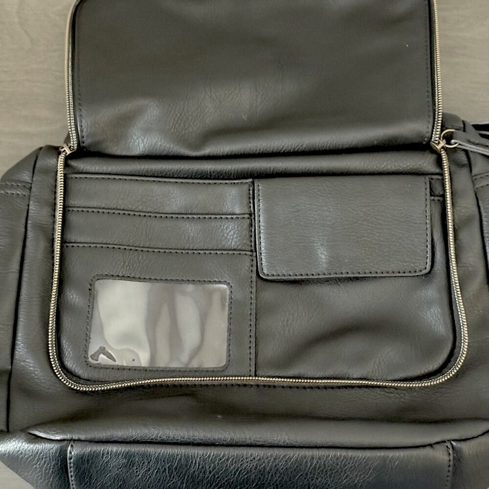 Black Faux Leather Crossbody Bag - Picture 10 of 12